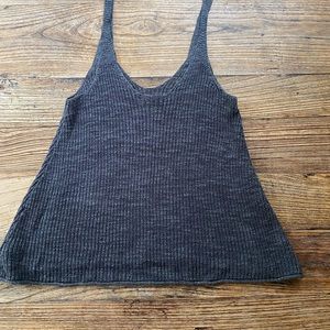 American Eagle Charcoal Knit Tank Top
